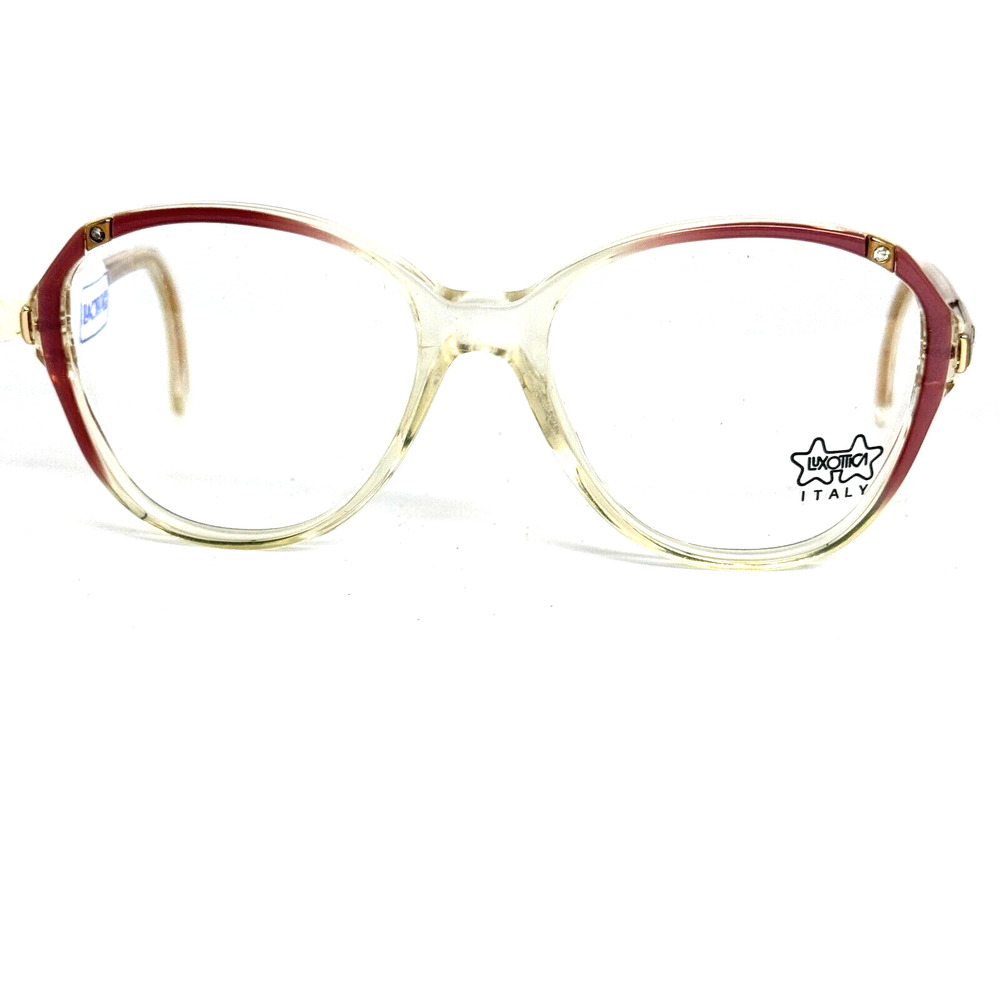 Luxottica L251 Klixx-2 4151‎ Eyeglasses Frames VINTAGE RARE Clear RED H15311